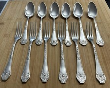 ERCUIS: 12 silver metal tableware model LOUIS XIV