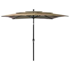 Parasol à 3 niveaux avec mât