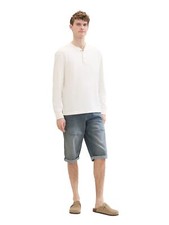 TOM TAILOR Homme Bermuda Short Morris Cuissardes Détendu Bleu Mi Pierre Gris