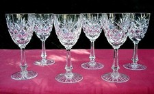 SEVRES NEVADA 6 WINE GLASSES WINE GLASSES 15CM 15CM CUT CRYSTAL