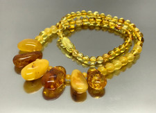 Collier en ambre cadeau unique perles d'ambre naturel de la Baltique véritabl...