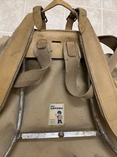 50s Distressed Sac LaFuma French Rucksack Canvas/Leather Military Hiking Bag
