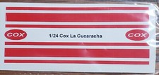 Repro 1/24 Cox La Cucuracha Peel-N-Stick Decal Set(Not Die Cut)