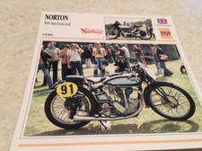 Carte moto Norton 500 International 1939 collection Atlas motorbike UK