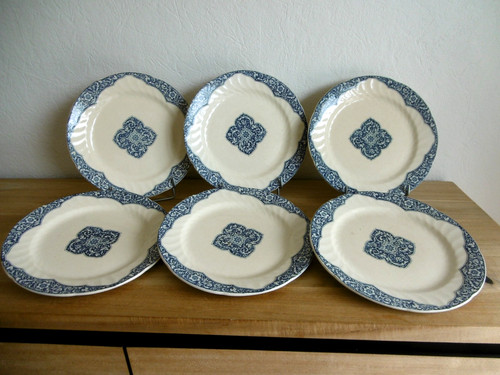 Six assiettes plates terre - plates, de