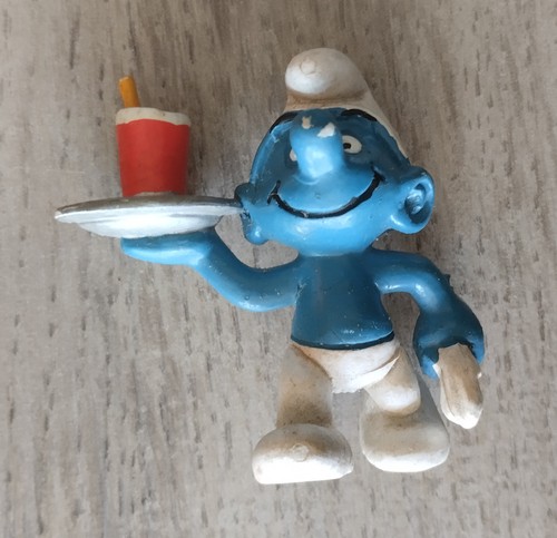 Figurine schtroumpf serveur - figurine,