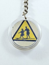 PORTE-CLES - TEXTILES JURATEX - Panneau Signalisation, Vintage 1960s -