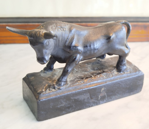 Sculpture taureau regule - sculpture,
