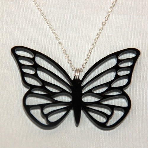 Collier papillon acrylique - papillon,