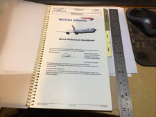 USED British Airways Airbus A380 Quick Reference Handbook QRH 2013