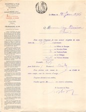 1913 FOUNDERS BUILDERS CHAPPEE ET FILS AU MANS - M. BOUVIER A BRIVE