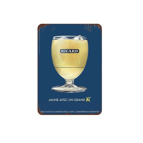 Plaque métal ricard pastis - plaque,