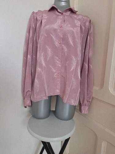 Chemisier femme vintage rose - chemisier,