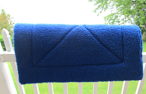 Blue fleece western - blue, saddle