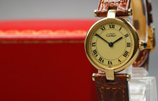 Montre femme Cartier Must de Cartier 133406 Vermeil QZ avec boîte et boucle...