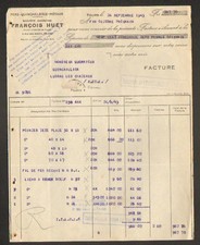 TOURS (37) METALS HARDWARE "Sté François HUET" in 1943