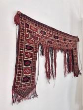 Contours de yourte Turkmen ancien tribal native art premier laine