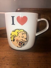Tintin Coffee Cup Snowy White "I Love Bianca Castafiore" Porcelain 11oz Mug AsIs