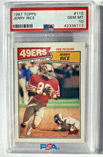 1987 Topps Jerry Rice #115 GEM MINT PSA 10 HOF GOAT SB MVP SBx3 49ers 2nd Year