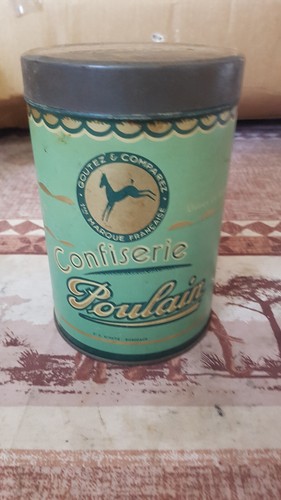 Boite métal poulain - boite, bleu