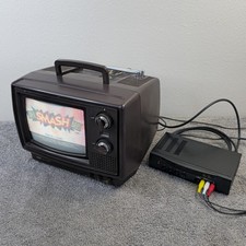 Sears CRT TV Retro Gaming Television Vintage 1980's Portable With RF Modulator