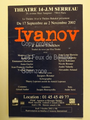 Ivanov tchekhov jacques rosner - ivanov,