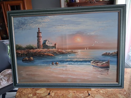 Tableau peinture huile - peinture, sur