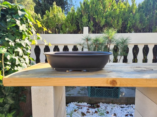 Pot bonsaï ovale en - pot,