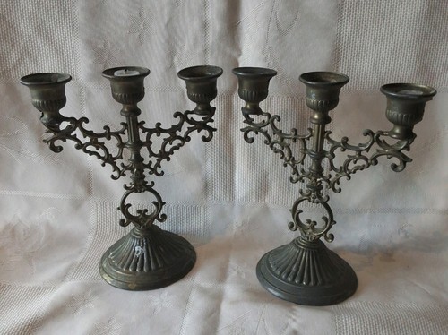 Ancien chandeliers triple - ancien, 2