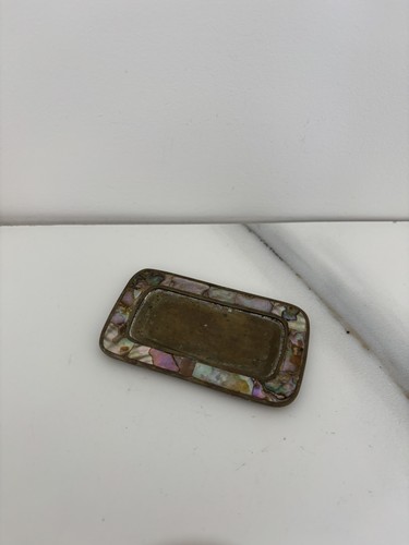 Vintage mexican brass abalone - vintage,