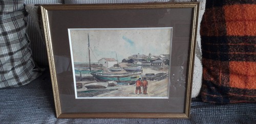 Tableau ancien aquarelle - tableau,