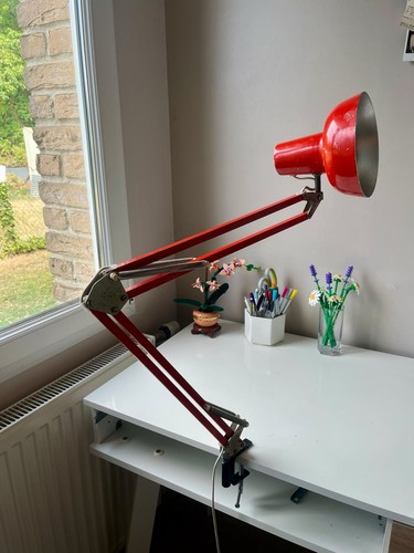 Lampe architecte rouge - lampe, d’architecte