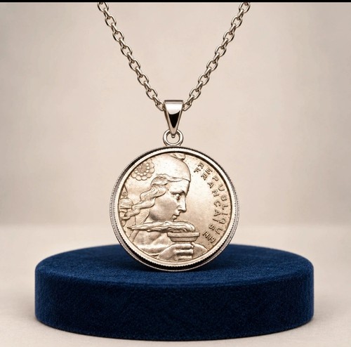 Collier pendentif pièce de - pendentif,