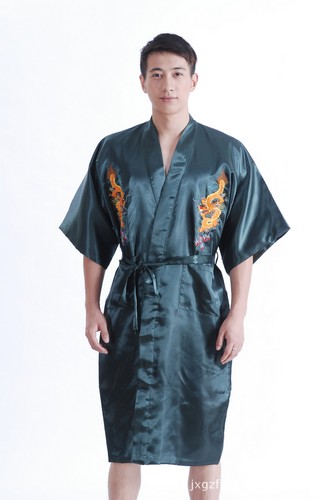 Peignoir brodé dragon - peignoir, de
