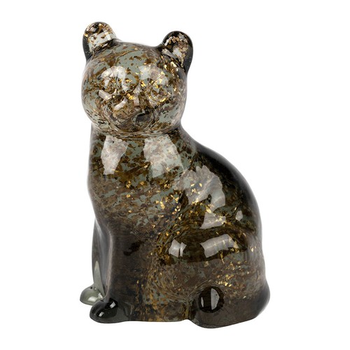 Chat décoratif verre fumé
