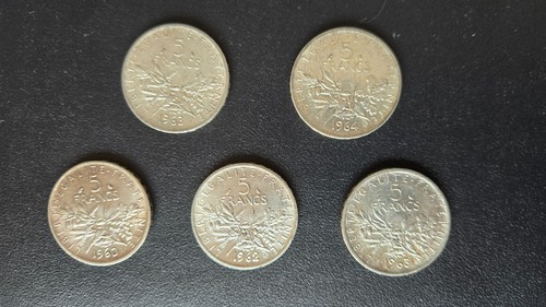 Pieces francs argent - de, 5