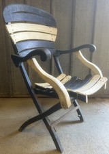 Fauteuil de Salon de Jardin Bois Pliable Ancien XIXeme Napoléon III