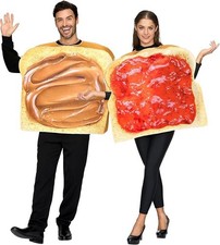 Peanut Butter and Jelly Costume, Halloween Adult Couple Costume