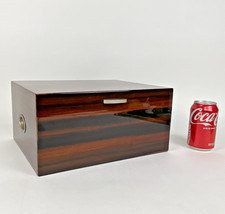 XIKAR Wood Cigar Humidor Spanish Cedar Box w/ Exotic Hardwood Veneer High Gloss