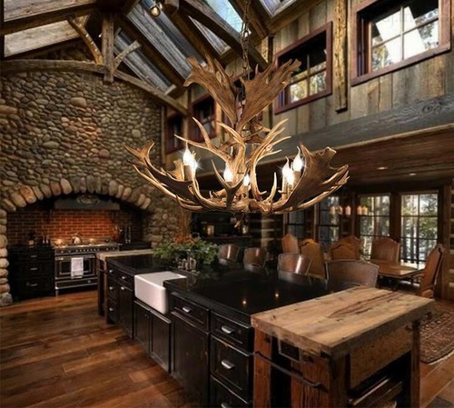 Antler chandelier big deer - antler,