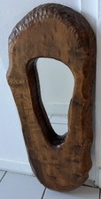 Miroir Brutaliste bois Massif
