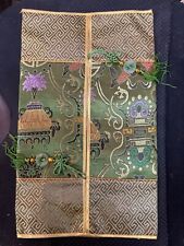 Fabric Tissue Box Cover Rectangular Oriental   Design & Tassels.                