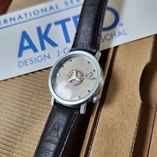 Vintage Akteo Women's Unisex Watch 31mm Silver tone Auto Parts Automobile France