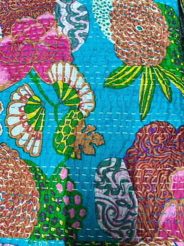 Couverture ethnique coton - en,