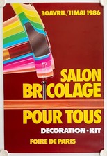 Affiche Foire de Paris 1986 SALON BRICOLAGE POUR TOUS