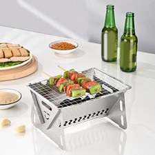 Barbecue au charbon de bois, gril pliant de table pour la cuisine en plein