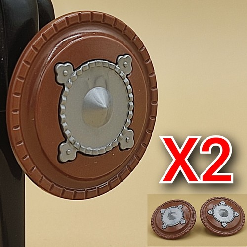 Playmobil bouclier marron - x2,