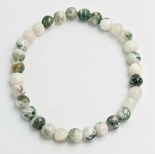 BRACELET EN PIERRE NATURELLE POLIE AGATE ARBRE bijoux chakra perle 6mm AA