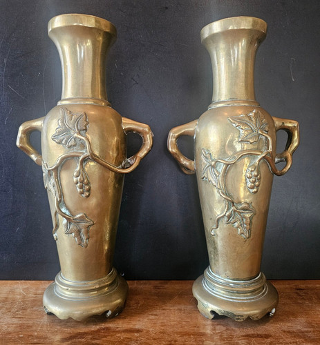 Belle paire vases bronze - belle, de