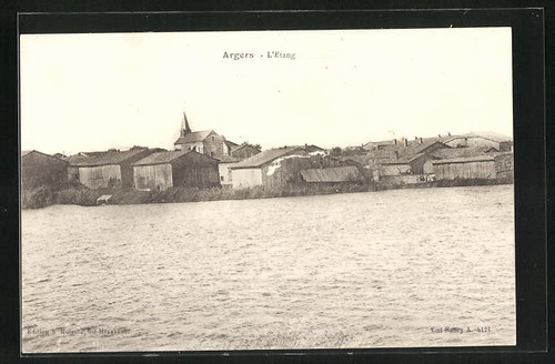Cpa argers etang - argers,, l´etang